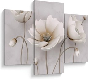 Tablou cu florile albe (90x60 cm)