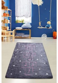 Covor camera copii Chilai Home 876CHL1248, 100x160 cm, Tesatura 100% catifea, Antibacterian, Gri