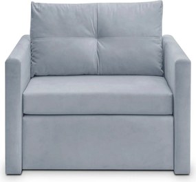 Fotoliu extensibil BUNIO, stofa catifelata gri - Modoo 2320, 98x88x86