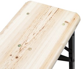 Outsunny Set de Bere 1 Masa 120x50cm 2 Banci 120x25cm din Lemn de Brad