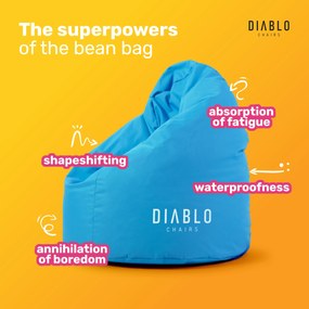 Fotoliul tip puf Diablo Chairs pentru copii: Albastru