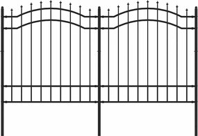 vidaXL Gard de grădină Woerden cu vârf tip suliță, negru, 240x125 cm, oțel