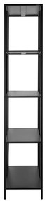 Bibliotecă neagră din metal 75x180 cm Charleston – Støraa