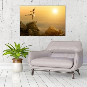 Tablou - Balerină pe stâncă (90x60 cm)