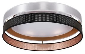 Duolla-Plafonieră LED ROLLER DUO SH. LED/24W/230V d. 45 cm argintiu/negru