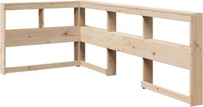 vidaXL Bibliotecă tăblie în formă de L, 75 cm, lemn masiv de pin