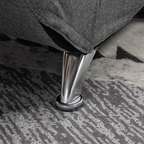 HOMCOM Fotoliu relax salon cu masaj și încălzire, șezlong cu telecomandă și pernă, material din in, gri | Aosom Romania