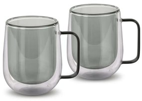 Lamart LT9123 Set de 2 pahare Tea Vaso, 250 ml,negru