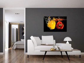 Tablou - ardei în apă (90x60 cm)