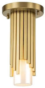 Elstead MARVELE-MP-AB-OPAL - Pendul cu tijă MARVELE 1xE14/40W/230V auriu