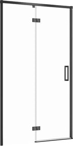 Usa de nisa batanta Cersanit Larga 120 cm sticla 6 mm negru stanga