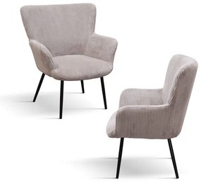 PAZZO DESIGN Fotoliu Titti roz, tapițerie din catifea| Aosom Romania
