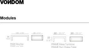 Masuta de exterior / interior design modern premium FRAME COFFEE TABLE 54089 Vondom