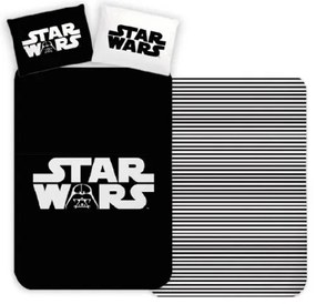 Star Wars Black set de lenjerie de pat 140x200cm, 70x90 cm