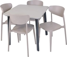 Scaun de grădină maro deschis din plastic Mare – Rojaplast