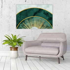 Tablou - Forme cu texturi aurii (90x60 cm)