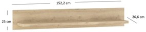 Poliță 150 cm Mindi (Stejar artisan). 1053056