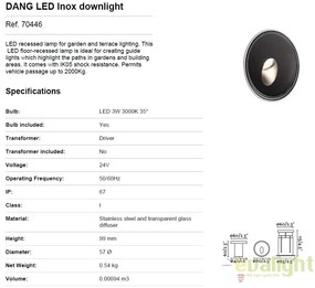 Spot LED incastrabil exterior pavaj DANG 3W 70446