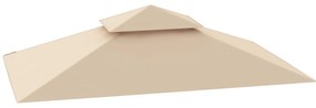 Outsunny Acoperiș de Schimb pentru Pergolă cu 2 Niveluri și Buzunare de Colț, 160 g/m², UV50+, 244x152 cm, Bej | Aosom Romania