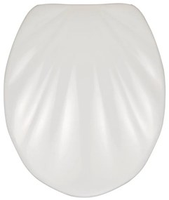 Capac WC cu închidere lentă Wenko Premium Sea Shell, 45,5 x 38 cm, alb