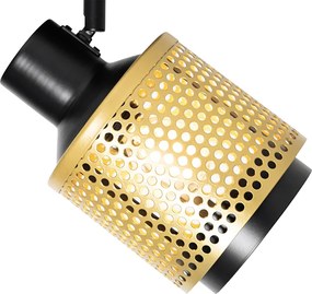 Spotlight industrial negru cu auriu - Kayden