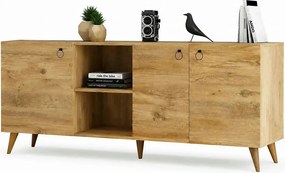Comoda 616TNM1608, stejar, PAL melaminat, 180x45x79 cm
