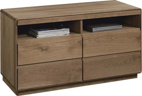 Comodă TV stejar masiv Serena, 119 × 50 × 69 cm
