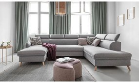 Colțar gri deschis extensibil (cu colț pe partea dreaptă) Sweet Harmony – Miuform