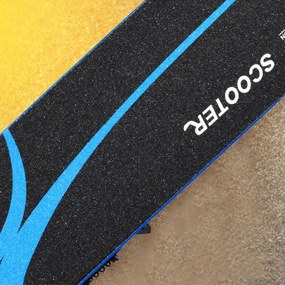 Trotinetă pliabilă din aluminiu cu roți LED albastră