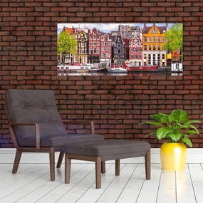 Tablou - Amsterdam, case de dans (120x50 cm)