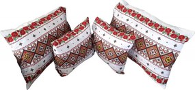 Set 4 perne decorative Casa Gino®, 2 perne 70X50, 2 perne 40X40, pentru living, bucatarie si dormitor, bumbac 100%, Motive traditionale si Trandafiri