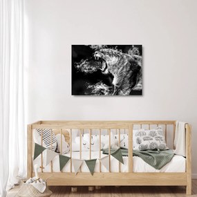 Tablou pe sticlă - Portretul unei leoaice (70x50 cm)
