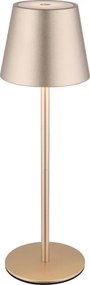 Globo 58488CH-LED VANNIE — Lampă de masă reîncărcabilă, dimmabilă, pentru exterior, 3W/5V, IP54, 1800mAh, alamă