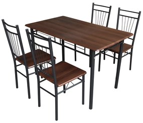 Set Bucatarie/Dining Raissa Negru-Nuc 110x68x75 Cm