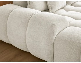 Colțar alb extensibil/cu spațiu de depozitare cu tapițerie din chenille (cu colț pe partea dreaptă/în formă de "U") Everest – Bobochic Paris