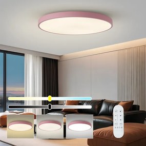 Brilagi-LED Lampă LED dimabilă POOL SMART LED/128W/230V 100 cm Wi-Fi Tuya+telecomandă roz