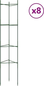 vidaXL Suport pentru roșii, 8 buc., 154 cm, oțel și PP