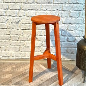 Scaun bar, Vinita,din lemn culoare cires, 70 cm