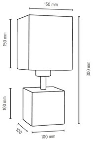 Lampă de masă Spot-Light 7199174 TRONGO SQUARE 1xE27/25W/230V