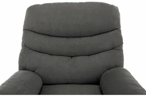 Fotoliu reglabil masaj, material textil catifea gri, LAMBERT