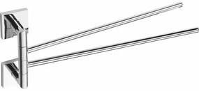 SAPHO XQ405 X-Square suport dublu pentru prosoape,rotativ, 42 cm, crom