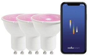 Set 3 becuri Smart LED RGB GU10 PAR16 2200-6500K 380LM