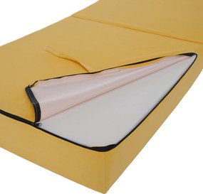 Saltea pliabilă/fotoliu extensibil, 2 in 1, galben, PELOS