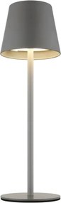 Globo 58488G-LED Lampă de masă VANNIE, reglabilă, cu control tactil, reîncărcabilă, pentru exterior, 3W/5V IP54 1800mAh gri