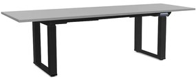 Masă înălțime reglabilă OfficeTech Strong 240 x 80 cm, picioare negre, gri deschis