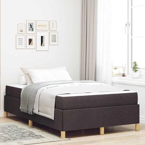 vidaXL Pat cu arcuri Negru și Maro și Alb 120 x 200 cm Poliester