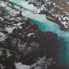 Tablou - râul de munte iarna (120x50 cm)