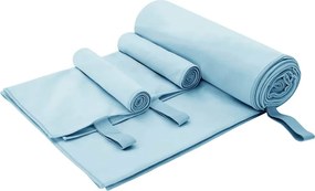 vidaXL Set de Prosoape Sport 3 pcs albastru Poliester și poliamidă