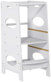 HOMCOM Turn de Învățare pentru Copii cu Înălțime Reglabilă pe 3 Nivele, 40x50x90 cm, Gri | Aosom Romania