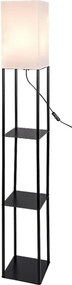 Brilagi - Lampă de podea cu polițe GRADUS 1xE27/40W/230V 150 cm negru/alb